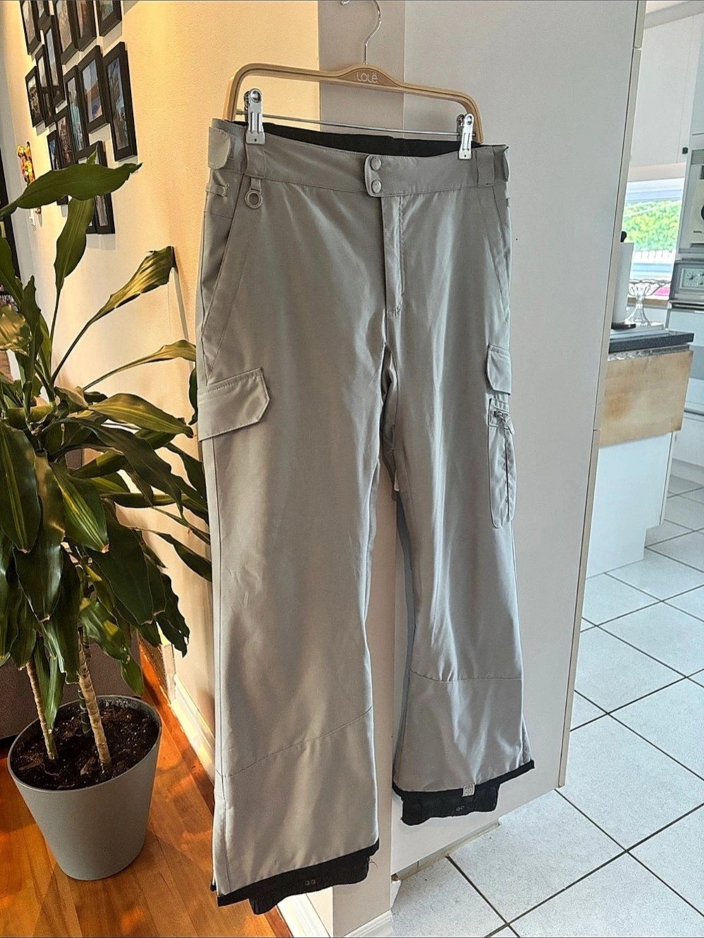 Roxy Trooper Cargo Snow Pants Gray Medium